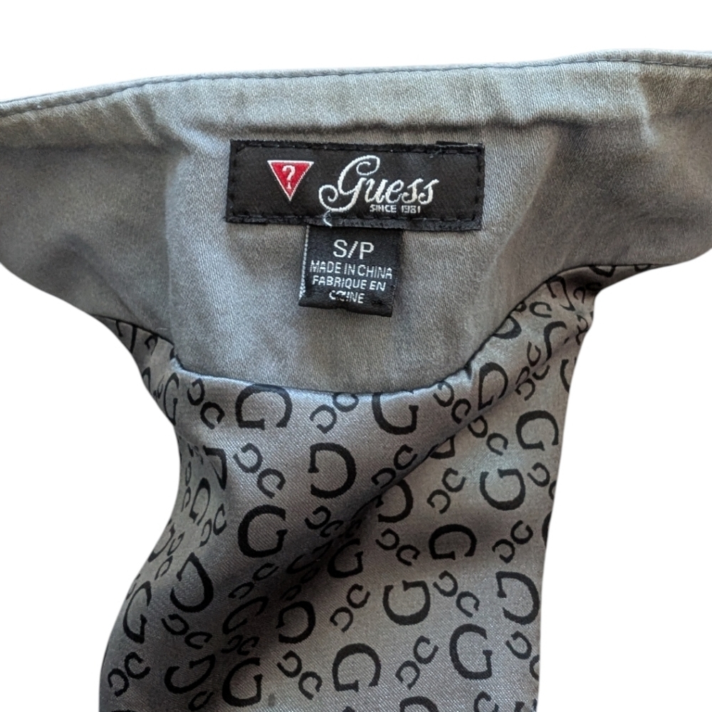 Vintage Guess Ruched Vest Top Women Small Grey Y2K - Picture 7 of 9